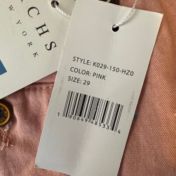Jachs New York Stretch Chino Bleecker Short in Pink NWT Size 29 - Picture 5 of 6
